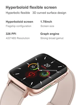 Smart Watch Hombres DT93 1.78 pulgadas 420*485 de BRICOLAJE de la cara del reloj de la Presión Arterial de Oxígeno de ECG de Fitness Tracker de la Frecuencia Cardíaca Smartwa