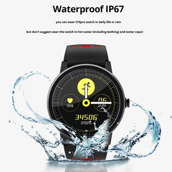 Smart Watch hombres Impermeable de la pantalla de Tiempo S10 Pro Smartwatch de la frecuencia Cardíaca presión arterial de oxígeno en la sangre de la salud tracker Reloj de los Deportes