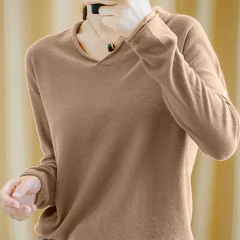Smpevrg 19 algodón suéter de punto de mujer 
