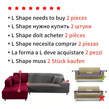 Sofá de la sala cubierta universal de elástico y la funda del sofá en forma de L y la funda del sofá de los muebles de la cubierta de spandex y la funda del sofá patrón geométrico
