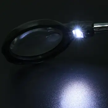 Soldadura de Lupa con Luz LED De 3,5 X-12X lente Auxiliar Clip Lupa Lupa de Escritorio de Tercera Mano la Herramienta de Reparación de Soldadura