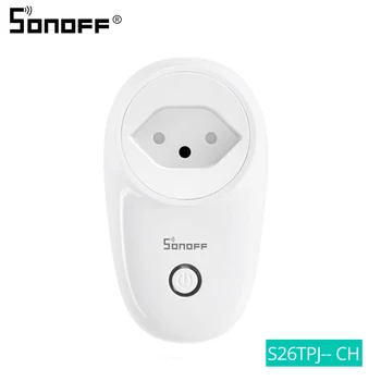 Sonoff S26 Inalámbrica WiFi Smart Socket US/UK/CN/AU/EU/IL/CH/ES/FR/Tapón de Conmutador Smart Home APP de Control Remoto para Google Assistant