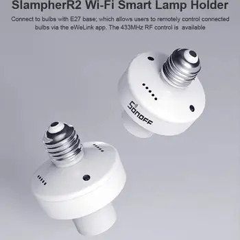 SONOFF Slampher R2 ITEAD WiFi Smart Bombilla Titular Switch433MHz RF E27 Inalámbrica soporte de la Lámpara