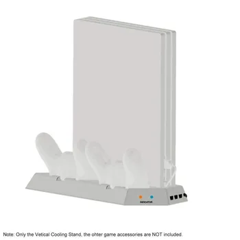 Soporte Vertical para PS4 Pro V2 Ventilador de Refrigeración,el Controlador de Carga de la Estación de Base para Playstation 4 Pro de la Consola,Cargador,Enfriador de Pie