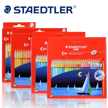 STAEDTLER12/24/36/48 conjunto de colores solubles en agua lápiz de color 137 C48 pintados a mano profesional color de relleno de plomo