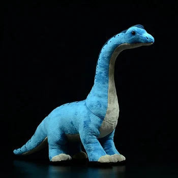 Surper Lindo Simulación Brachiosaurus Suave De Peluche De Juguete De Felpa Azul Dinosaurio Muñeca Modelo De La Vida Real De Los Animales Para Los Niños Regalo De Cumpleaños