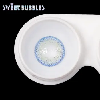 SweetBubbles Wildcat de la Serie de Color Lentes de Contacto Recetados con Grado de Potencia de la Miopía Azul Verde Marrón de los Ojos de Color de la Lente