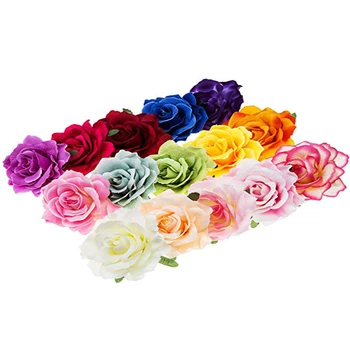 SZanbana De 15 Piezas De Rosa Flor Horquilla Pinza De Pelo De La Flor Pin Up Broche Flor