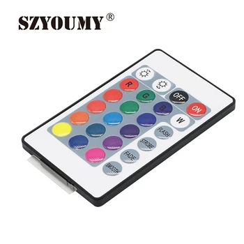 SZYOUMY LED RGB Mini Controlador de 24 Teclas de control Remoto IR de DC 12V para SMD3528 5050 5730 5630 3014 LED RGB de la Tira de luces de Controlador 180674