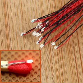 T0603WM 20pcs Pre-soldadas micro cable de litz lleva Led de SMD 0603 Blanco Caliente / Rojo / Verde / Blanco Brillante Mutil-color
