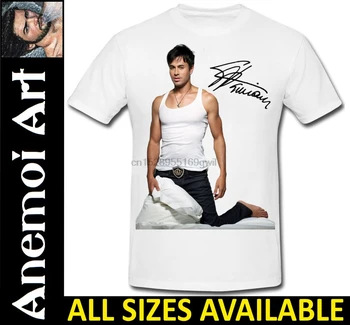 T703 Firmado Enrique Iglesias camiseta camiseta t-shirt Secreto de Santa Regalo de Autógrafos