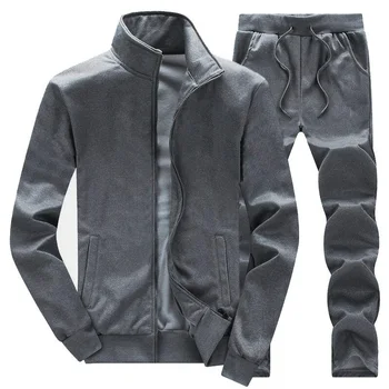 Talla 6XL 120KG chaquetas de lana y pantalones de alta calidad de otoño invierno de los hombres de los deportes de conjunto suelto oversize deportiva de los grandes ventas de la chaqueta
