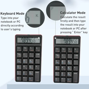 Teclado numérico Electornic Caculator por Cable con Pantalla LCD de la Rentabilidad de un Teclado Para Ipad, Android, Windows Phone Mackbook Tablet