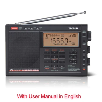 Tecsun PL-680 radio fm portátil de alto rendimiento completo de la banda sintonizador digital de radio estéreo de FM AM SW SSB Receptor de Radio