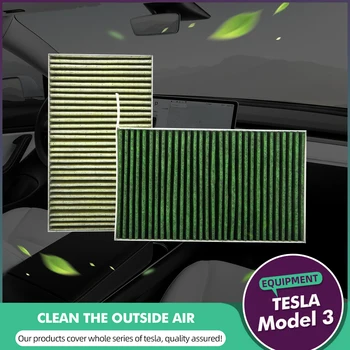 TEY Sustitución Activa de Cabina Filtro de Aire Para el Tesla Model 3 Coches Flujo de Aire de Ventilación de la Cubierta Recorte de Filtro de Aire de entrada Meltblown Tela