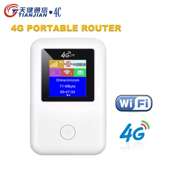 TIANJIE Desbloqueado 3G Router Wifi 4G Lte Móvil Inalámbrico Portátil del WIFI Hotspot 4g router con ranura sim