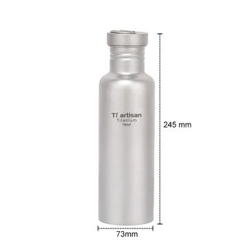 Tiartisan 750 ml de Titanio Botella de Agua de Taza de Agua al aire libre Camping de la Taza de Alta Calidad para el Camping, Ciclismo Vaso con Tapa Ta8389