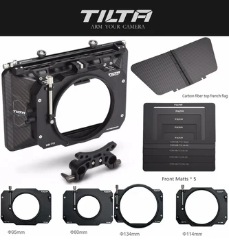 Tilta MB-T12 4*5.65 Ligero de Fibra de Carbono Mate de la caja (Pinza) de 15 mm de Varilla Adaptador para 5D4 ROJO ARRI SONY DSLR Cámara Jaula Rig