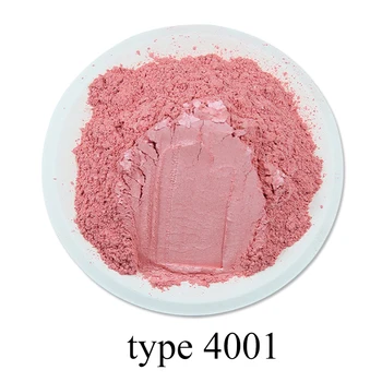 Tipo de 4001 de color Rosa Brillante Perla en Polvo de Pigmento Colorante Colorante para Decoración de Uñas de Jabón de Automoción Artes, Artesanías, 50g de Mineral de Mica en Polvo