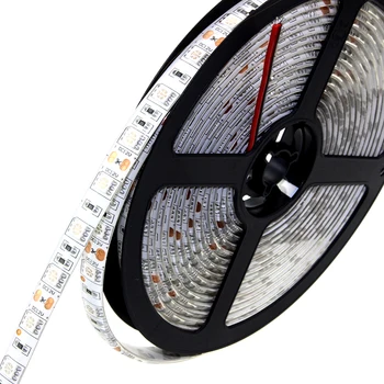 Tira de LED 5050 DC12V 60LEDs/m, 5m/lote Flexible de Luz LED tiras RGB SMD5050 Cinta de Neón de la cinta de la lámpara Brillante al aire libre Interiores decorar