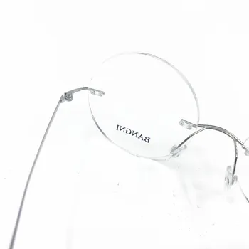 Titanio puro Vintage Redondas de Montura Flexible de Steve Jobs Marcos de lentes Miopía Hombres Mujeres Gafas de Gafas Rx capaz de