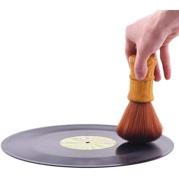 Tocadiscos de discos de Vinilo LP de Limpieza Anti-Estática Cepillo Limpiador para CD Longplay Jugador Limpiador de Madera Cepillo de Mango de Polvo