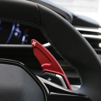 Tonlinker Interior volante paddle shift Cubierta de la etiqueta Engomada para Citroen C5 Aircross 2018-20 Car Styling 2 piezas de Aluminio de la etiqueta Engomada