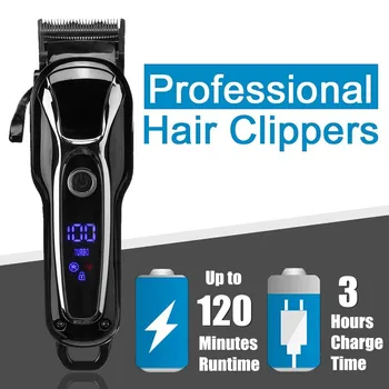Turbo modelo clipper pelo peluquería profesional recortadora de pelo para los hombres eléctrica cortadora de pelo de corte de la máquina de corte de pelo kit de cable/inalámbrico