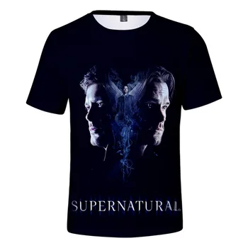 TV Sobrenatural SPN de Calidad Superior de la camiseta de las mujeres de los hombres de verano de manga corta t-shirt de moda harajuku de la camiseta de la Camiseta de la marca de ropa