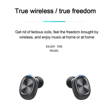 TWS Bluetooth Inalámbrico de Auriculares Estéreo de la Extracción de Auriculares Dual Mic Deportes Auriculares a prueba de agua Con la Pantalla Led