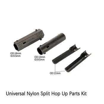 Táctica DK 11/13/16 mm OD Nylon Split Hop Up Kit de Piezas para la Mayoría de las Perlas de Gel de Agua Blaster J8/J9/J10/j11 AK47 Caza Negro
