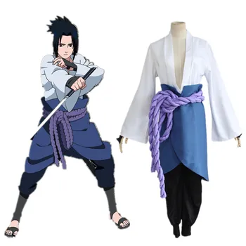 Uchiha Sasuke traje de cosplay de anime Naruto Shippuden tercera cuarta Generación de la Ropa de Fiesta de halloween 38782