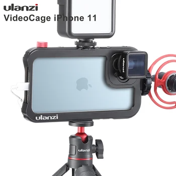 Ulanzi Vlog de la caja Metálica de la Jaula para iPhone 11 de grabación de Vídeo Grabar la creación de videoblogs Caso con 17MM de Rosca De 1/4 Tornillo