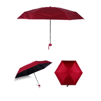 Un Tamaño Mini Paraguas De La Lluvia De Las Mujeres Pongis Paraguas Plegable Soleado Y Lluvioso Paraguas De La Lluvia De Las Mujeres Mini