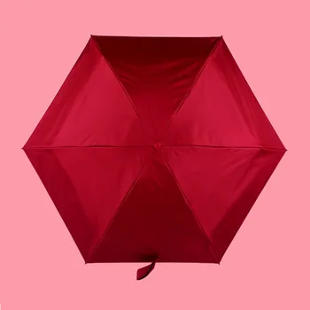 Un Tamaño Mini Paraguas De La Lluvia De Las Mujeres Pongis Paraguas Plegable Soleado Y Lluvioso Paraguas De La Lluvia De Las Mujeres Mini