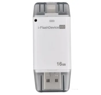 Unidad Flash USB Para el iPhone X 6 y 6 Plus 7 7S ipad Metal Pen Drive, Memory Stick Dual Móvil Otg Micro 16GB 32GB 64GB 128GB Pendriv