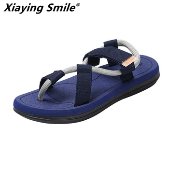 Unisex 2019 nueva de playa de verano de los zapatos de los hombres sandalias de roma de ocio transpirable clip de dedo es genial procrastinar de doble propósito de la sandalia macho