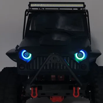Universal Ojo de Angel con Coloridas Luces LED de los Faros para 1/10 RC Rock Crawler Axial SCX10 D90 Jeep Wrangler Cuerpo Shell 10204