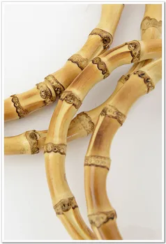 Uno de los Pares de 15 cm 18 cm de Bambú Bolso de la Manija del Marco Colgador Mayorista de BRICOLAJE de Bambú O Mango Bolsa de Correas Para Bolsos de Bambú Bolsa de Asas