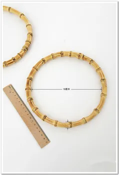 Uno de los Pares de 15 cm 18 cm de Bambú Bolso de la Manija del Marco Colgador Mayorista de BRICOLAJE de Bambú O Mango Bolsa de Correas Para Bolsos de Bambú Bolsa de Asas