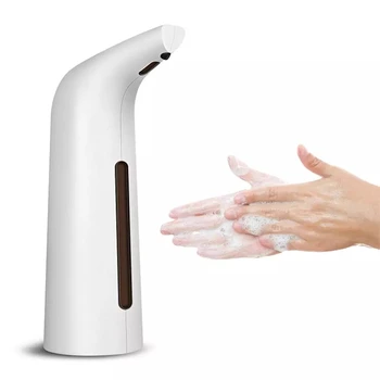 UNTIOR Baño Automático Dispensador de Jabón Líquido Casa Touchless Desinfectante de la Mano de la Botella de Cocina Inteligente Sensor de Dispensador de Jabón Blanco