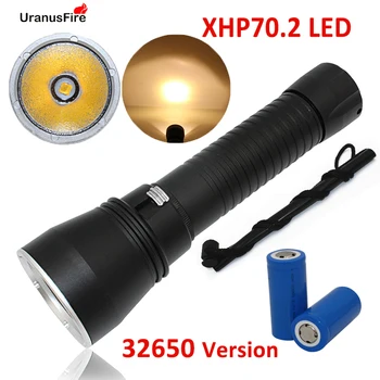 Uranusfire XHP70.2 Linterna de LED Impermeable de Buceo Antorcha 32650 de la Batería Luz bajo el agua para Bucear xhp70.2 Linterna 9509