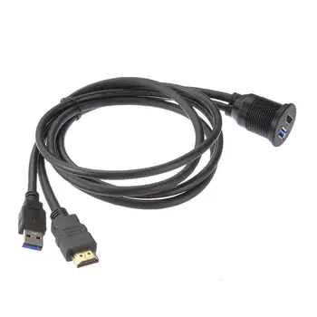 USB 3,0 Y HDMI-HDMI-+ USB3.0 Cable De Montaje De Una Prueba De Agua Para Coche, Barco Y Motocicleta