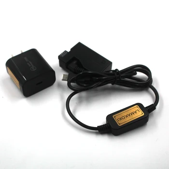USB 5V ACK-E8 DR-E8 LP-E8 Cable de Alimentación ficticia de la batería DC Acoplador Para Cámara RÉFLEX digital Canon EOS 550D 600D 650D 700D T2i T3i T4i X4 X5