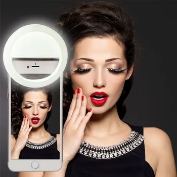 USB de Carga Selfie Flash LED de la Cámara del Teléfono de la Fotografía Anillo de Luz para Tabletas de Teléfonos de la Nueva Llegada
