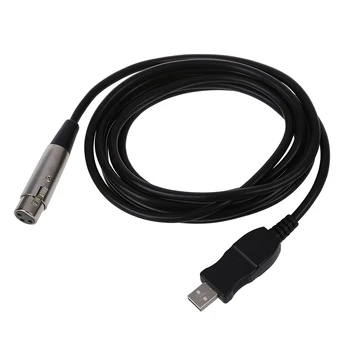 USB Macho a 3 Pin XLR de Micrófono MIC Studio o Cable de Enlace
