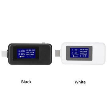 USB Probador de Voltaje Medidor de Corriente del Cargador Capacidad Probador de Tipo C, USB Probador de Detector Multímetro Digital de Voltaje Medidor de Corriente
