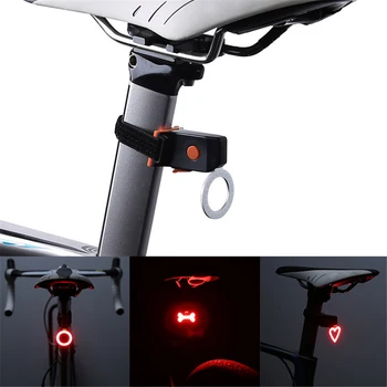 USB Recargable de la Bici de la Luz Trasera de la Cola de la Lámpara LED de Bicicletas de Advertencia de Seguridad Impermeable