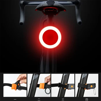 USB Recargable de la Bici de la Luz Trasera de la Cola de la Lámpara LED de Bicicletas de Advertencia de Seguridad Impermeable