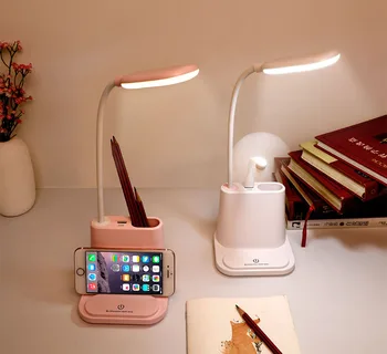 USB Recargable de LED Lámpara de Mesa Toque Powered Lámpara de Escritorio de los niños de los Ojos Protección de la Lectura de la Luz de la Mesilla de Dormitorio, Sala de estar de la Luz